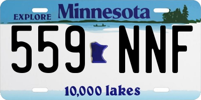 MN license plate 559NNF