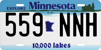 MN license plate 559NNH