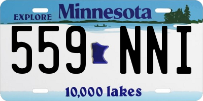 MN license plate 559NNI
