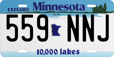 MN license plate 559NNJ