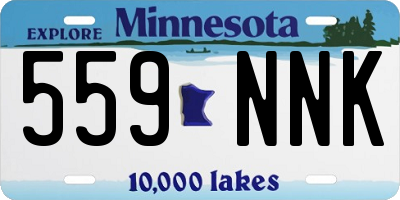 MN license plate 559NNK