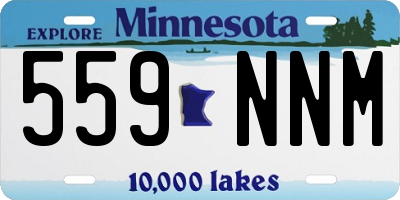 MN license plate 559NNM
