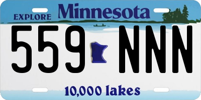 MN license plate 559NNN