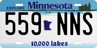 MN license plate 559NNS