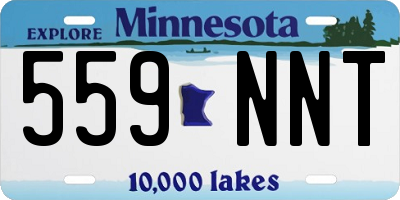 MN license plate 559NNT