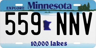 MN license plate 559NNV