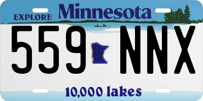MN license plate 559NNX
