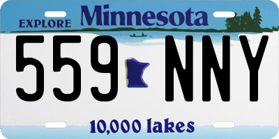 MN license plate 559NNY