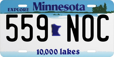 MN license plate 559NOC