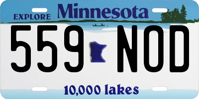 MN license plate 559NOD