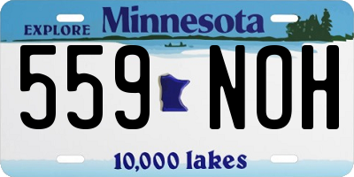 MN license plate 559NOH