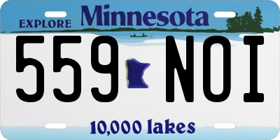 MN license plate 559NOI