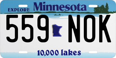 MN license plate 559NOK
