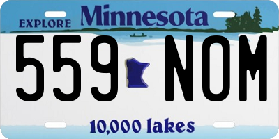 MN license plate 559NOM