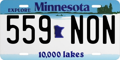 MN license plate 559NON
