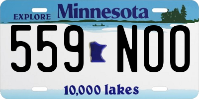 MN license plate 559NOO