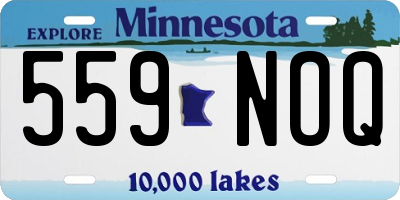 MN license plate 559NOQ