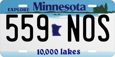 MN license plate 559NOS