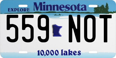 MN license plate 559NOT
