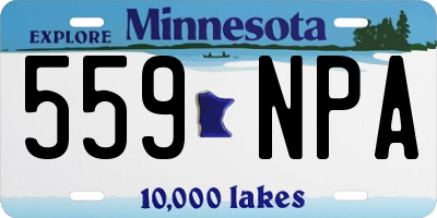 MN license plate 559NPA