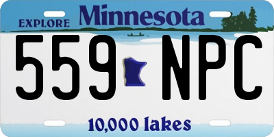 MN license plate 559NPC