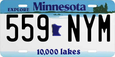 MN license plate 559NYM
