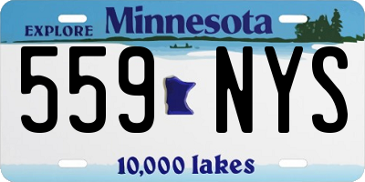 MN license plate 559NYS