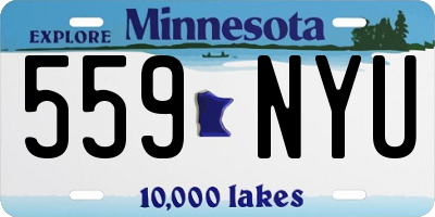 MN license plate 559NYU