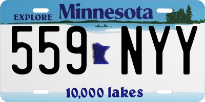 MN license plate 559NYY