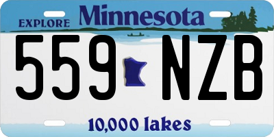 MN license plate 559NZB