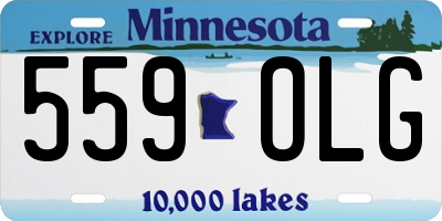 MN license plate 559OLG