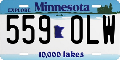 MN license plate 559OLW