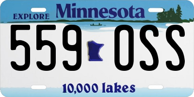 MN license plate 559OSS