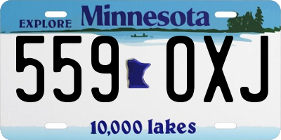 MN license plate 559OXJ