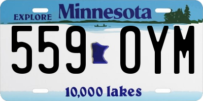 MN license plate 559OYM