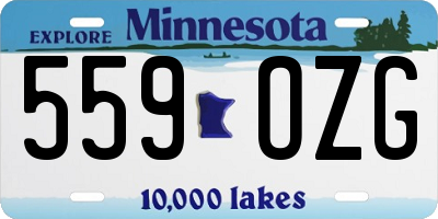 MN license plate 559OZG