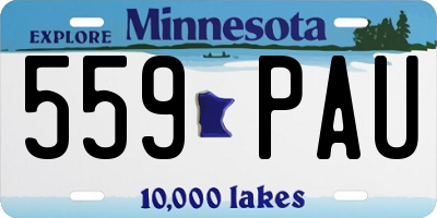 MN license plate 559PAU