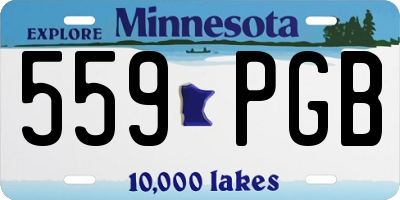 MN license plate 559PGB