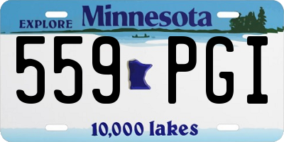 MN license plate 559PGI