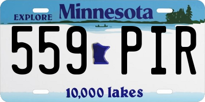 MN license plate 559PIR