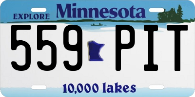 MN license plate 559PIT