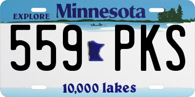 MN license plate 559PKS
