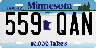 MN license plate 559QAN