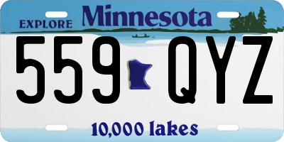 MN license plate 559QYZ