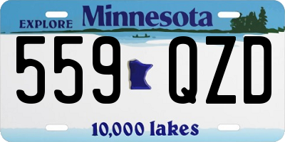 MN license plate 559QZD