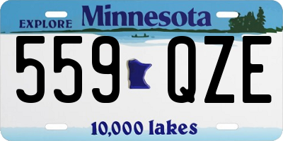 MN license plate 559QZE