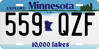 MN license plate 559QZF