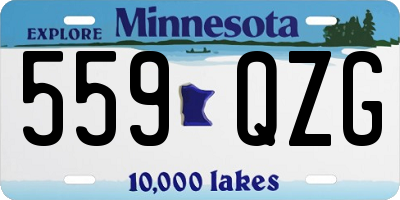 MN license plate 559QZG