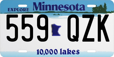 MN license plate 559QZK