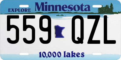 MN license plate 559QZL